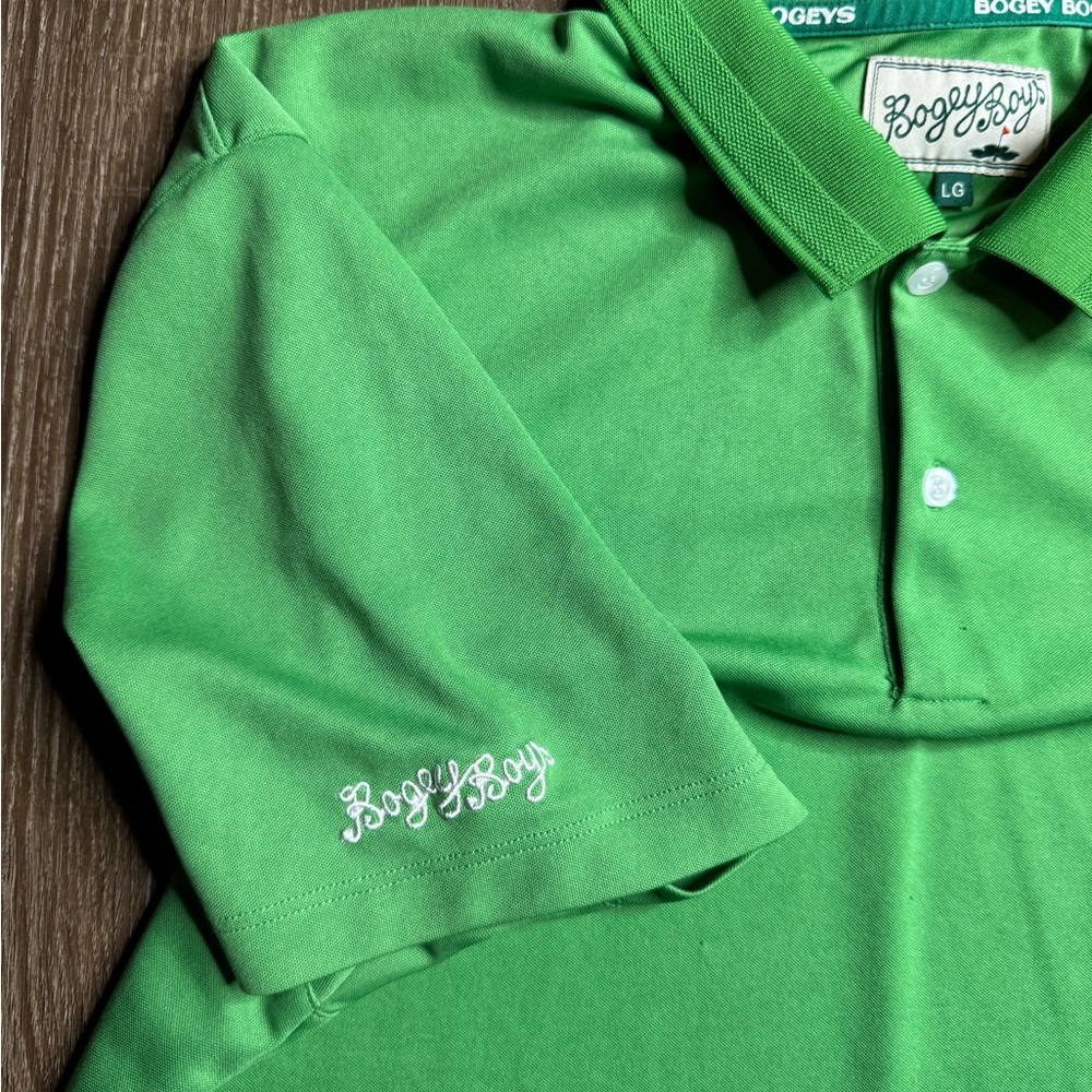 Bogey boys golf polo green color used size large